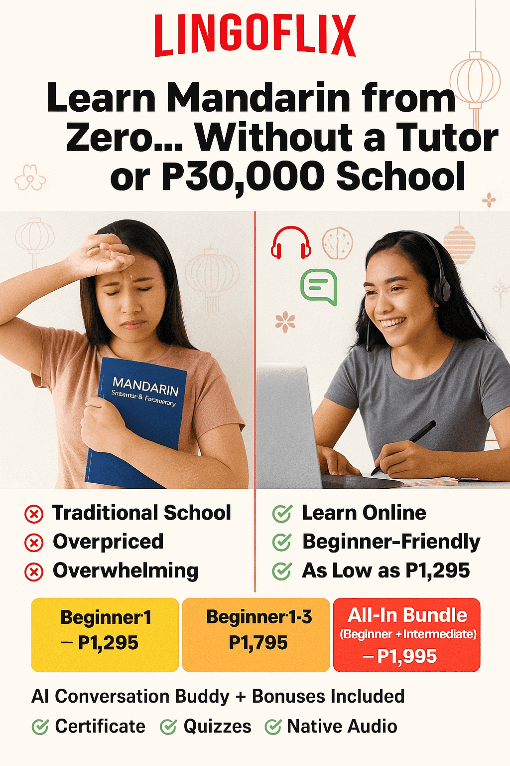 Mandarin Beginner to Intermediate Video Course Bundle